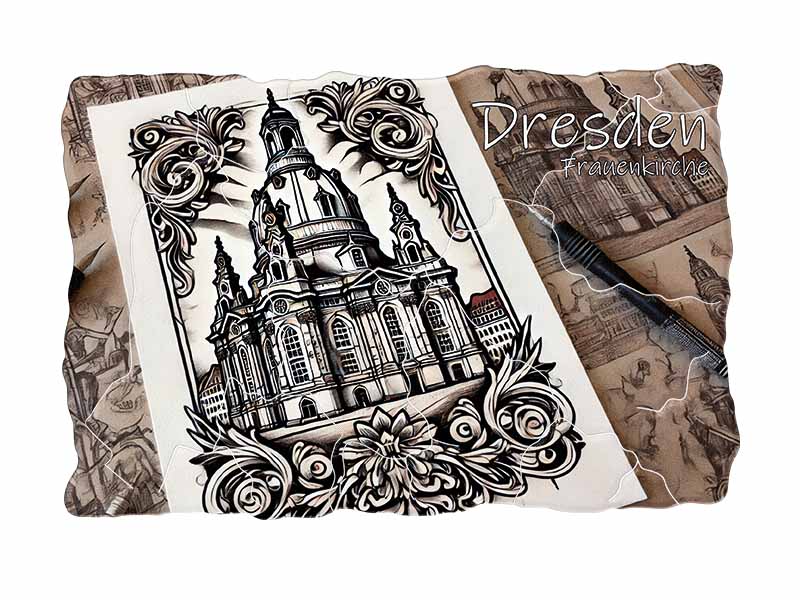 Souvenir Foto Kunststoff Magnet Dresden 8x5cm Souvenir Foto Kunststoff Magnet Dresden 8x5cm