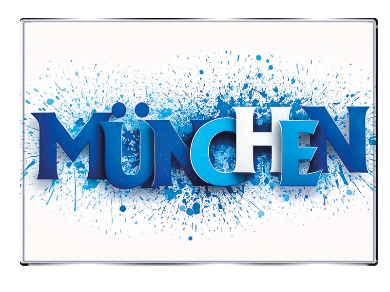 Souvenir Foto Magnet rechteckig München 8x5,5cm Souvenir Foto Magnet rechteckig München 8x5,5cm