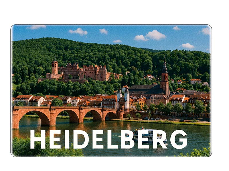 Souvenir Foto Magnet Steingut Heidelberg 6x4,5cm