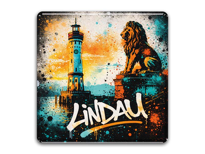 Souvenir Foto Magnet Lindau 6,5x6,5cm