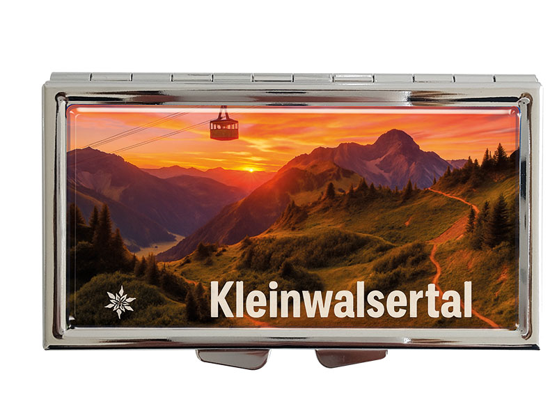 Souvenir Metall Pillendose Kleinwalsertal 8,5x4,5cm Souvenir Metall Pillendose Kleinwalsertal 8,5x4,5cm