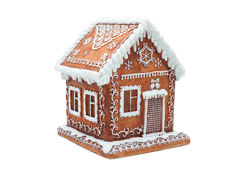 18133-0 Poly Lebkuchenhaus mit LED