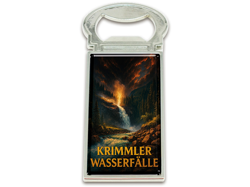 Souvenir Kapselheber Magnet Krimmler Wasserfälle 3x9cm