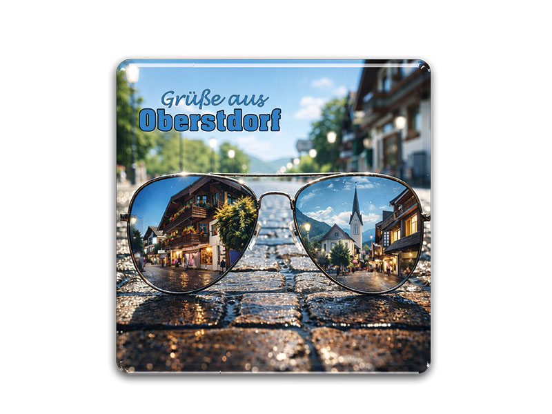 Souvenir Foto Magnet Oberstdorf 3,5x3,5cm