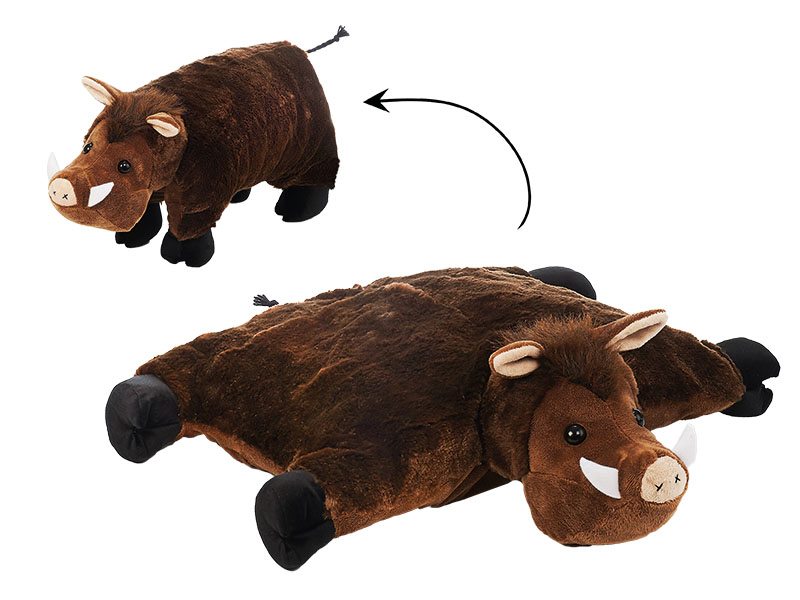 Kissen Wildschwein aus Plüsch, 60x54x12cm    Kissen Wildschwein aus Plüsch, 60x54x12cm