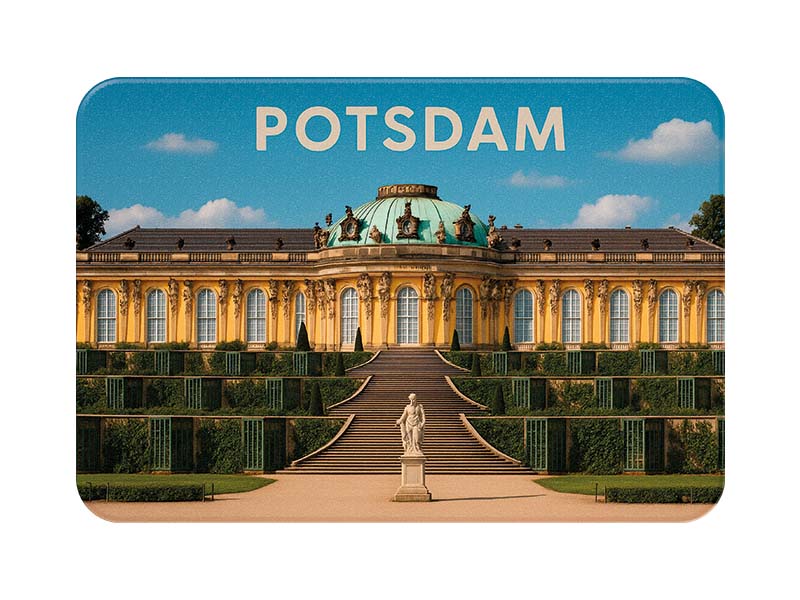 Souvenir Foto Kunststoff Magnet Potsdam 8x5cm