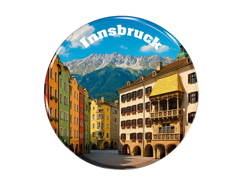 Souvenir Foto Magnet Innsbruck Ø3,5cm