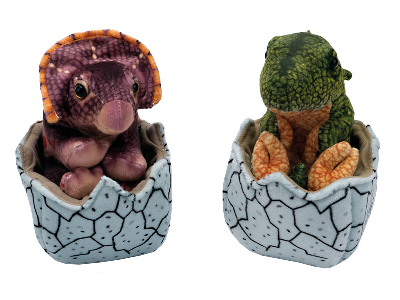 Dinosaurier mit Eierschale aus Plüsch 16x12x18cm    Dinosaurier mit Eierschale aus Plüsch 16x12x18cm