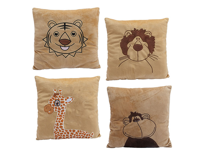 Plush pillow wildlife design 30x30x10cm