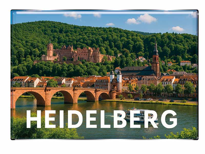 Souvenir Foto Magnet rechteckig Heidelberg 8x5,5cm