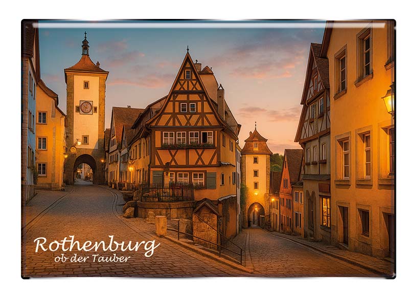 Souvenir Foto Magnet rechteckig Rothenburg 8x5,5cm Souvenir Foto Magnet rechteckig Rothenburg 8x5,5cm