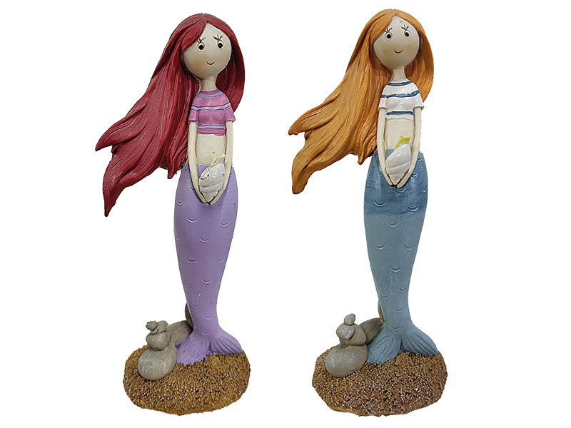 Meerjungfrau aus Poly, 8,5x6x20cm    Meerjungfrau aus Poly, 8,5x6x20cm