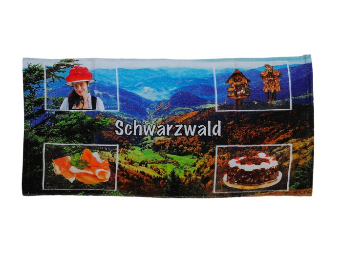 Magisches Handtuch Schwarzwald offen