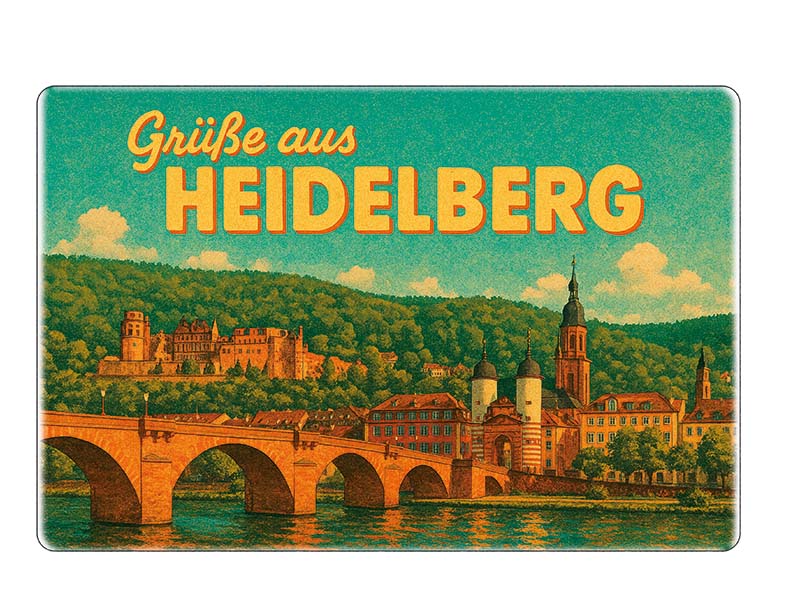 Souvenir Foto Magnet Steingut Heidelberg 6x4,5cm Souvenir Foto Magnet Steingut Heidelberg 6x4,5cm