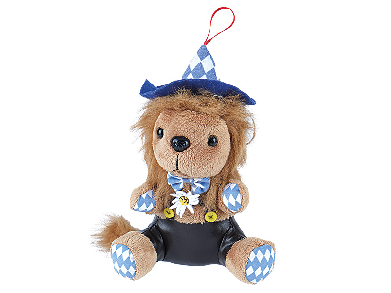 Bayerischer Löwe aus Plüsch mit Sound, 13x10x18cm    Bayerischer Löwe aus Plüsch mit Sound, 13x10x18cm