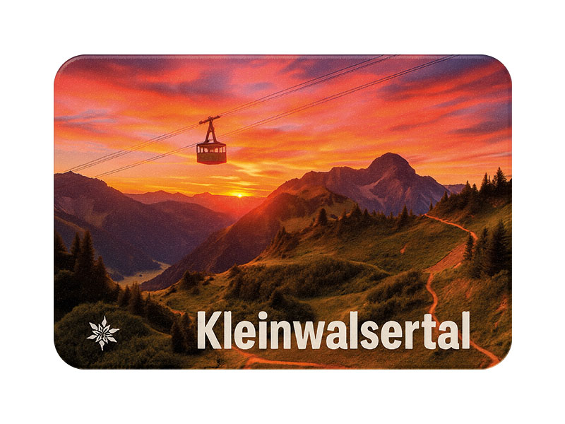 Souvenir Plastic photo magnet Kleinwalsertal 8x5cm