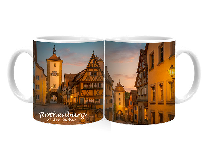 Souvenir Foto Keramik Tasse Rothenburg Ø8x9,5cm Souvenir Foto Keramik Tasse Rothenburg Ø8x9,5cm