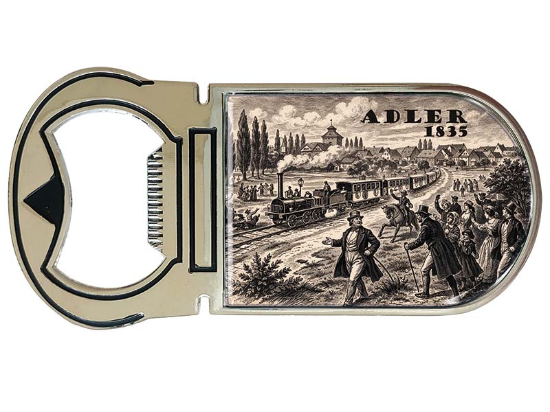 Souvenir Kapselheber Magnet Adler aus Metall 4x9cm