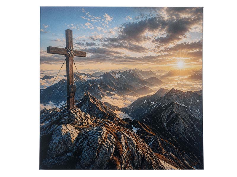 Leinwand Gipfelkreuz 40x40cm