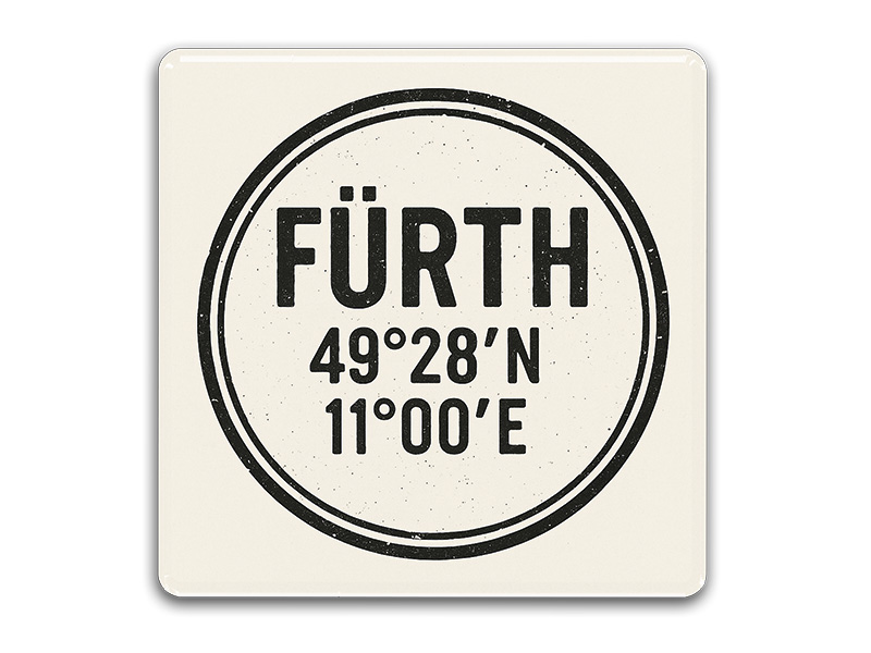 Souvenir photo magnet Fürth 6,5x6,5cm