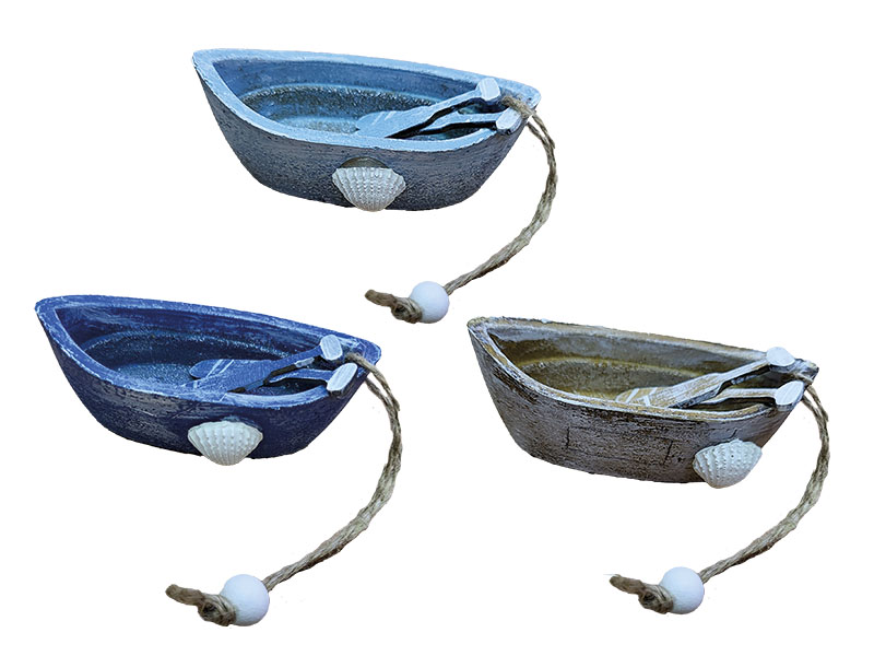 Boot aus Holz, 9x4x3cm    Boot aus Holz, 9x4x3cm