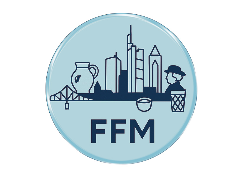 Souvenir Foto Magnet rund Frankfurt Ø3.5 cm Souvenir Foto Magnet rund Frankfurt Ø3.5 cm