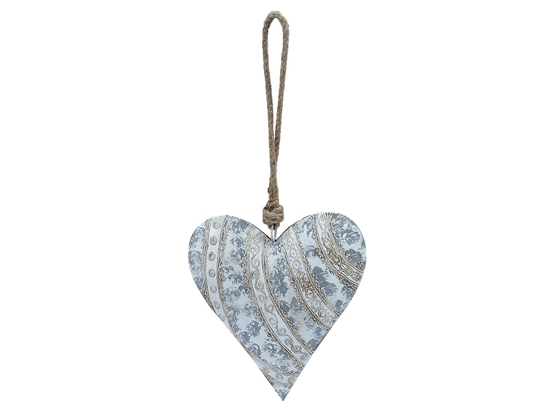 Metal heart 22x4x25cm, with vintage design