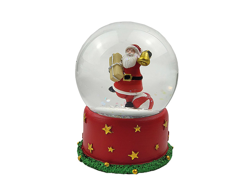 Poly snow globe Santa Claus Ø6,5x8,5cm