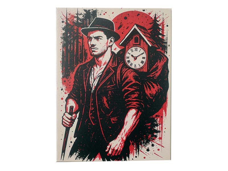Leinwand Schwarzwälder mit Kuckucksuhr 30x40cm   