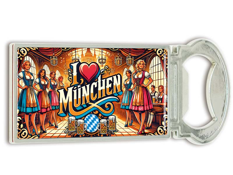 Souvenir Magnet Kapselheber aus Metall München 3x9cm Souvenir Magnet Kapselheber aus Metall München 3x9cm