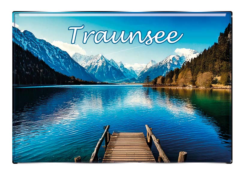 Souvenir Foto Magnet rechteckig Traunsee 8x5,5cm