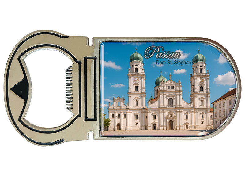 Souvenir Metal magnet bottle opener Passau 4x9cm