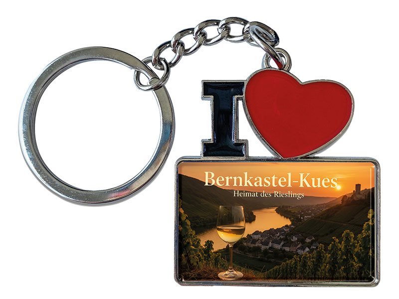 Souvenir Schlüsselanhänger Bernkastel-Kues aus Metall 11x4cm