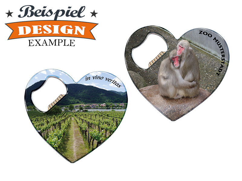 16754-2 Metall Magnet Kapselheber Herz eigenes Design