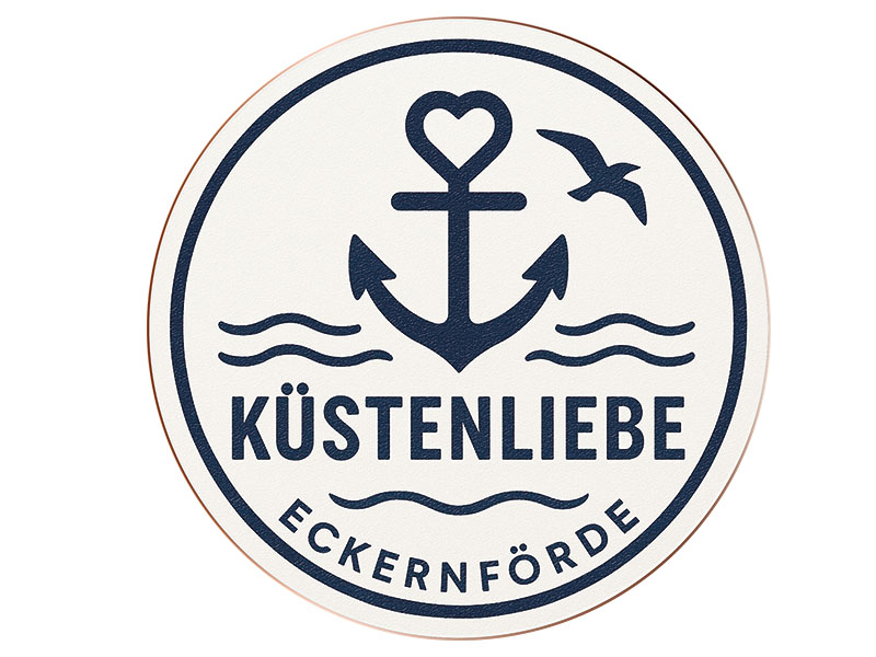 Souvenir Foto Untersetzer Eckernförde aus Holz Ø10cm