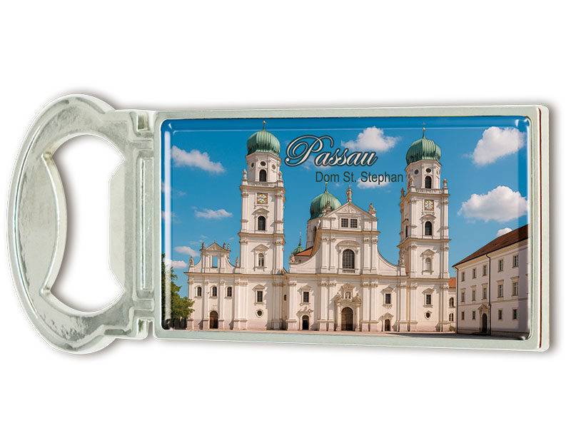 Souvenir Metal magnet bottle opener Passau 3x9cm