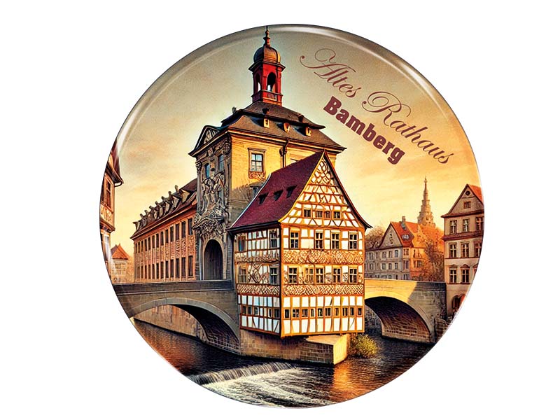 Souvenir Foto Magnet rund Bamberg Ø7cm
