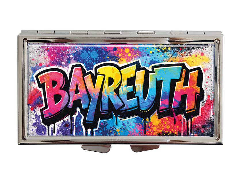 Souvenir Pillendose Bayreuth aus Metall  8,5x4,5cm