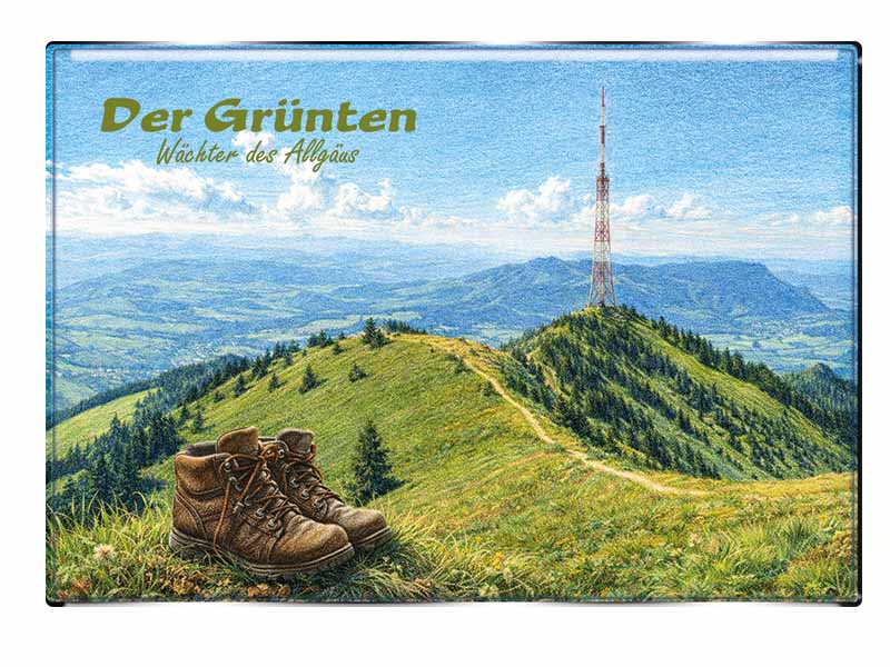 Souvenir Foto Magnet Grünten 8x5,5cm