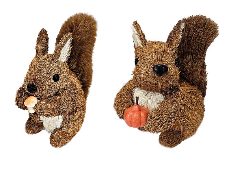 Eichhörnchen in Strohoptik 20x10x23cm    Eichhörnchen in Strohoptik 20x10x23cm