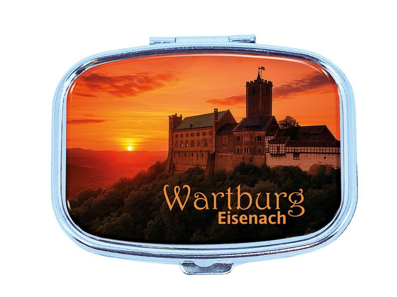 Souvenir Pillendose Eisenach aus Metall 6x4,5cm