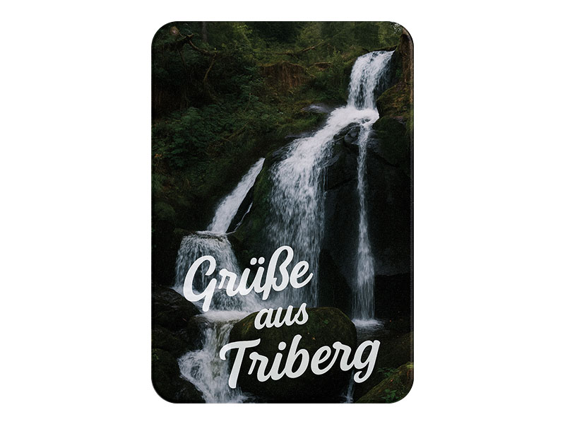 Souvenir Foto Kunststoff Magnet Triberg 8x5cm