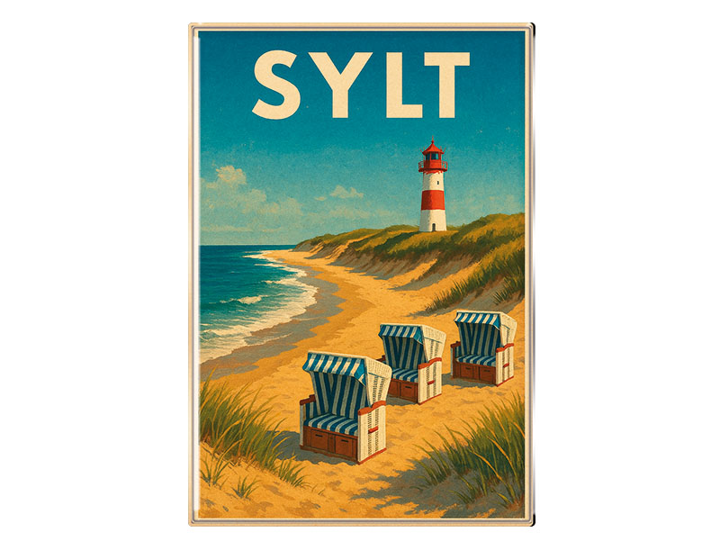 Souvenir Foto Magnet Sylt 9,5x6,5cm Souvenir Foto Magnet Sylt 9,5x6,5cm