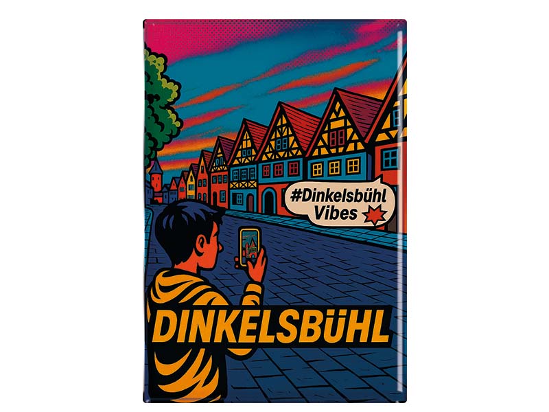 Souvenir Foto Magnet Dinkelsbühl 9,5x6,5cm