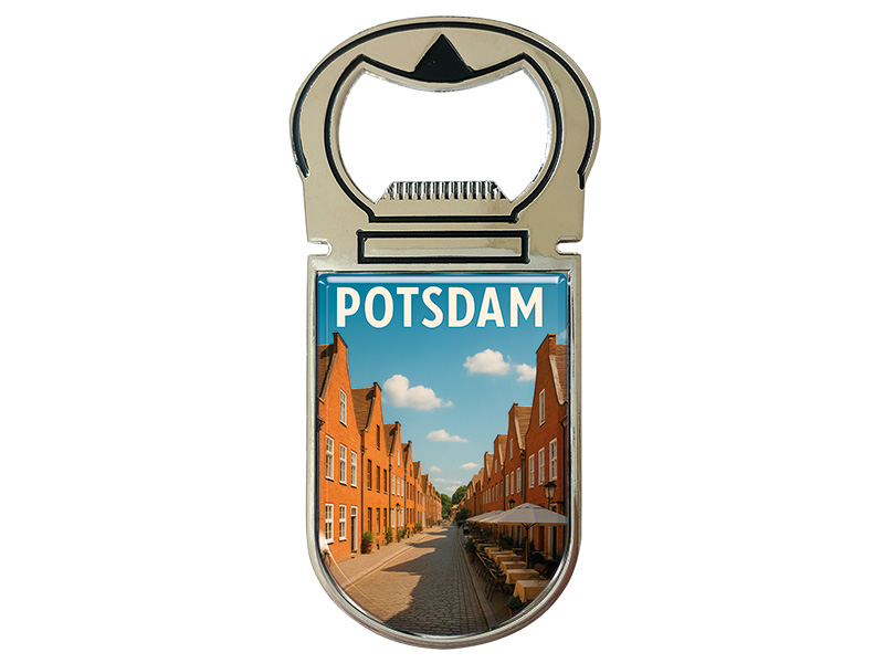 Souvenir Magnet Kapselheber aus Metall Potsdam 4x9cm