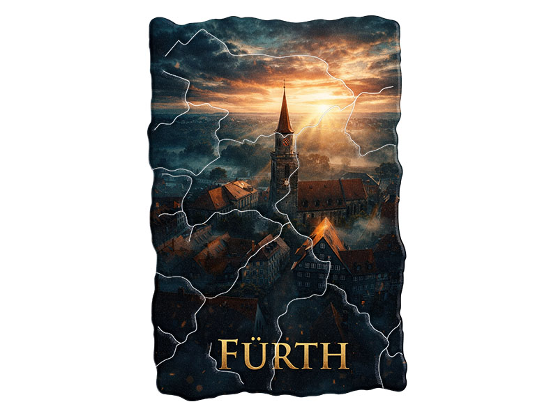 Souvenir Foto Magnet Fürth aus Kunststoff 8x5cm