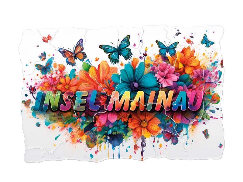 Souvenir Foto Kunststoff Magnet Mainau 8x5cm Souvenir Foto Kunststoff Magnet Mainau 8x5cm