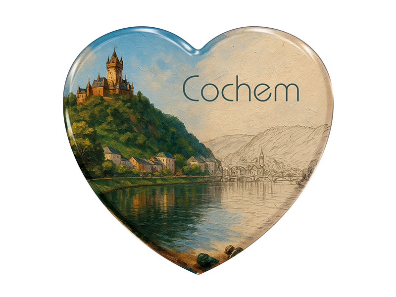 Souvenir Foto Magnet Herz Cochem 4x4cm