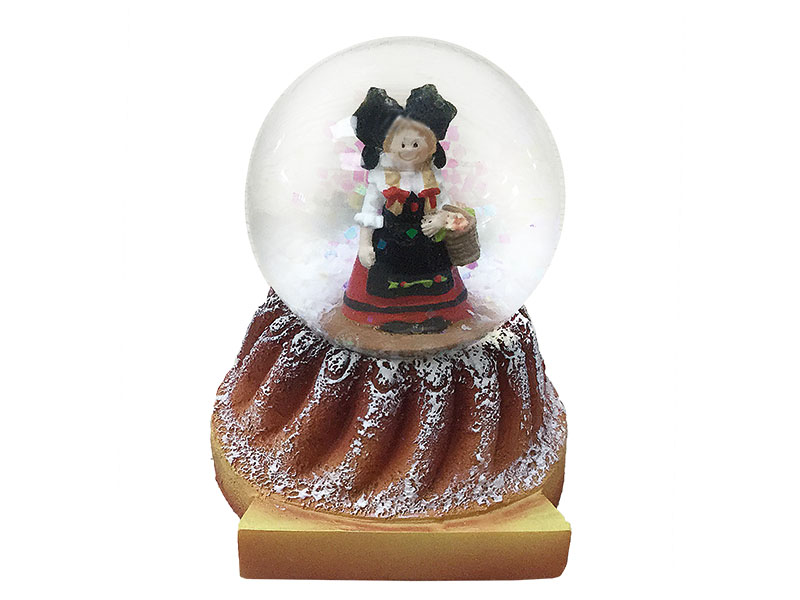 17792-0 Poly Gugelhupf mit Glitzerkugel