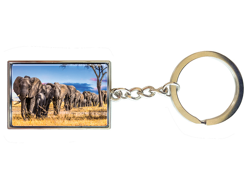 16849 Metall Schlüsselanhänger Elefanten